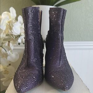 Betsey Johnson Glittering Violet Heeled Boots